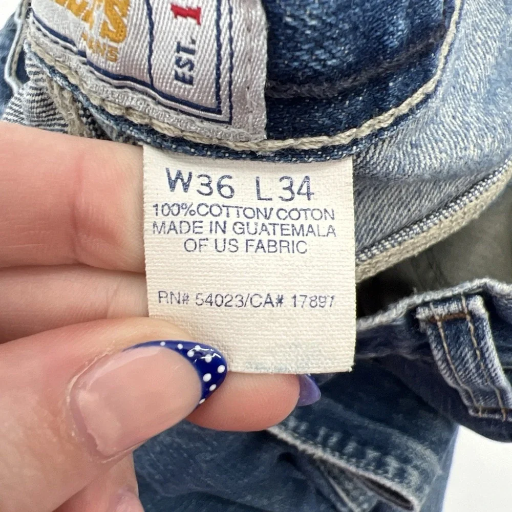 VTG Old Navy Worker's Carpenter Baggy Relaxed Straight Jeans Mens 36x32 Blue Y2K